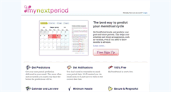 Desktop Screenshot of mynextperiod.com