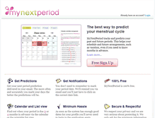 Tablet Screenshot of mynextperiod.com